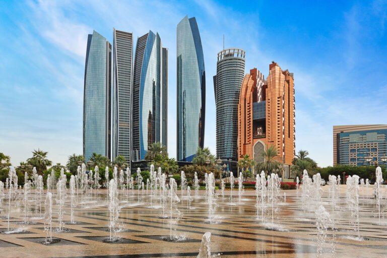 De skyline van Abu Dhabi
