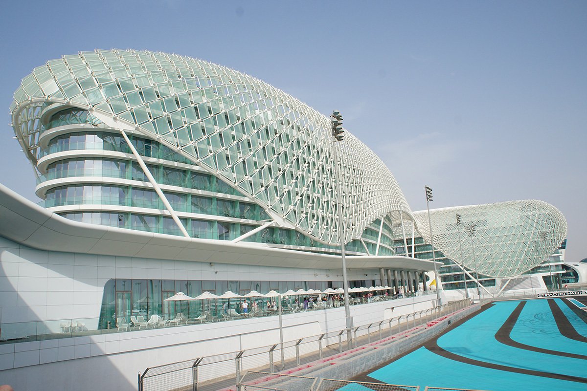 Het Yas Marina circuit in Abu Dhabi